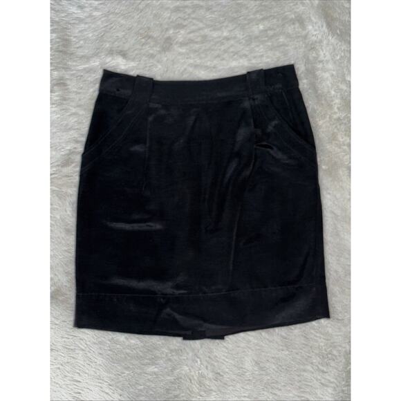 Rebecca Taylor Cotton Blend Straight Line Skirt Size 10 - Picture 1 of 8